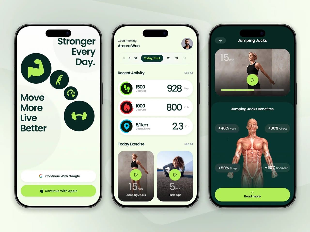Fitness app concept