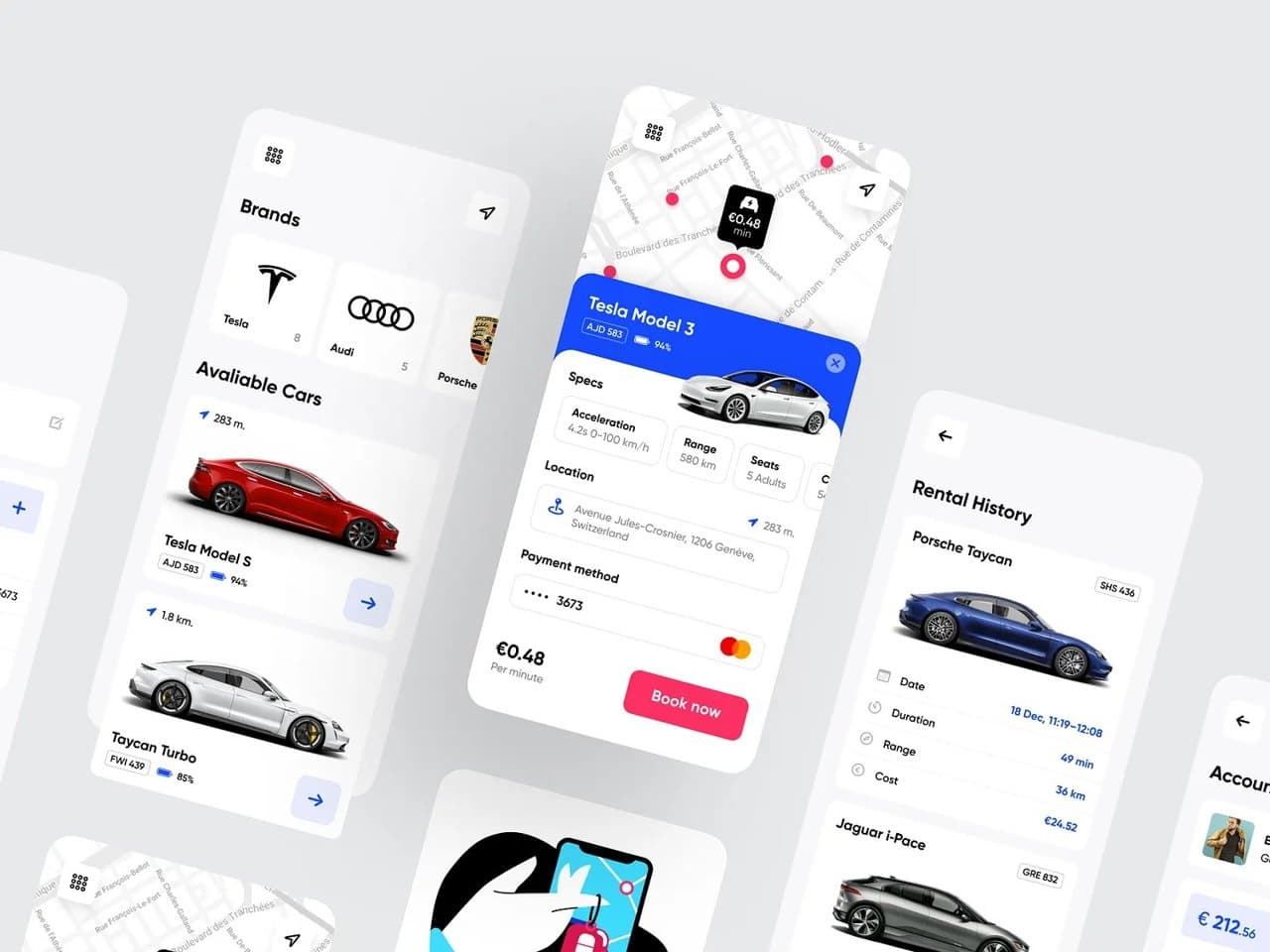 Rent-a-car app concept