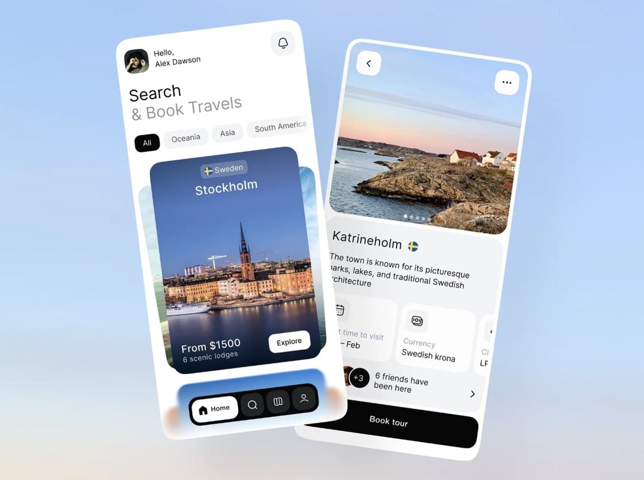 Travel booking concept