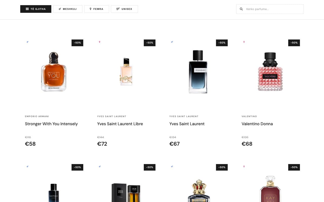 Parfuma KS website